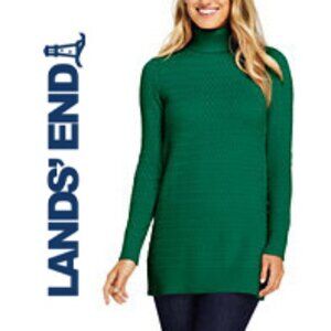 Women’s Tall Cotton Cable Turtleneck Tunick Sweater